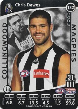 2012 Team Zone AFL Team - Silver Code #132 Chris Dawes Front